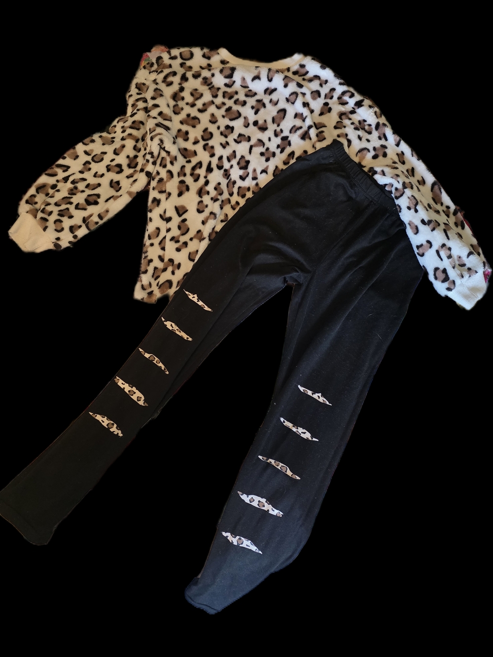 2 Piece Matching Girls Warm Shirt With Leggings